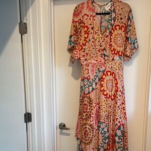 BA&SH Vibrant Multicolor Women's Dress. Size large. NWOT